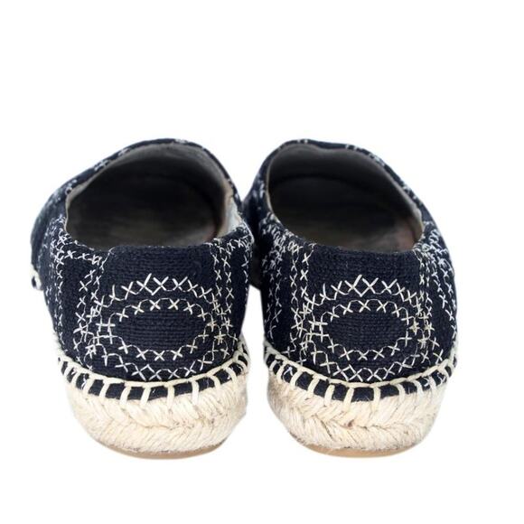 Chanel Espadrille 35 Stitch Canvas Cc Cap Toe Flats CC-S0207P-C033 - Picture 9 of 11